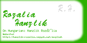 rozalia hanzlik business card